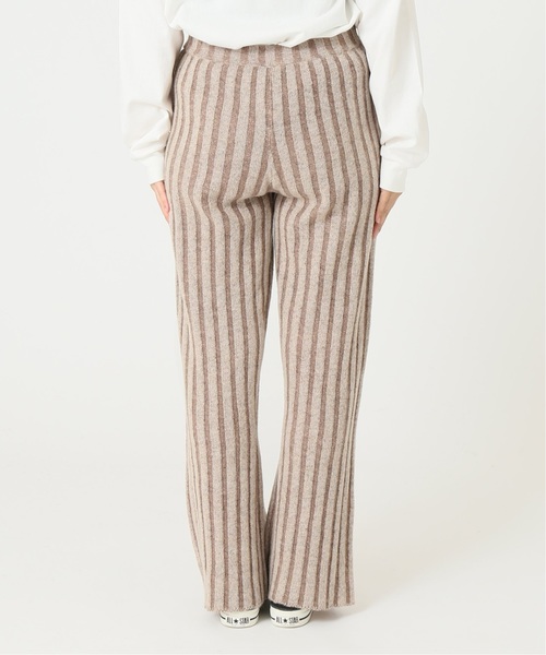 SLOBE citron.(スローブシトロン)の「SLOBE citron. バイカラーリブニットパンツ◆(その他パンツ・レディース・ベージュ/ブラウン・FREE)」の7枚目の写真