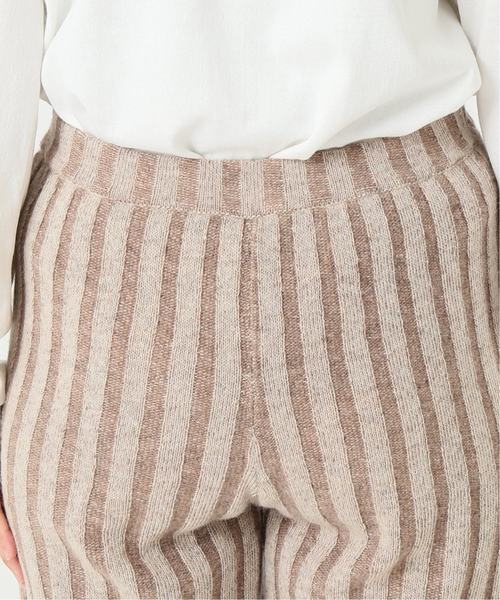 SLOBE citron.(スローブシトロン)の「SLOBE citron. バイカラーリブニットパンツ◆(その他パンツ・レディース・ベージュ/ブラウン・FREE)」の9枚目の写真