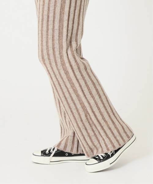 SLOBE citron.(スローブシトロン)の「SLOBE citron. バイカラーリブニットパンツ◆(その他パンツ・レディース・ベージュ/ブラウン・FREE)」の10枚目の写真