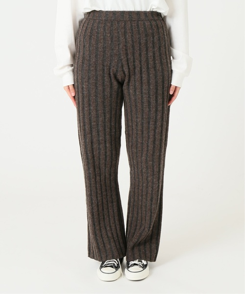 SLOBE citron.(スローブシトロン)の「SLOBE citron. バイカラーリブニットパンツ◆(その他パンツ・レディース・ベージュ/ブラウン・FREE)」の12枚目の写真