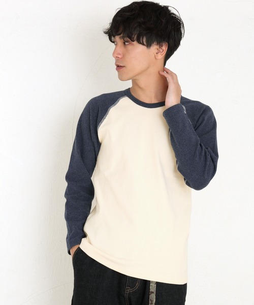 KRIFF MAYER（クリフメイヤー）の「スーパーヘビーリップルロンTEE（Tシャツ/カットソー・メンズ・ブラック/ネイビー/グレー/ナチュラル/ホワイト×ネイビー/チャコールグレー×ブラック・SMALL/MEDIUM/LARGE/X-LARGE）」の2枚目の写真