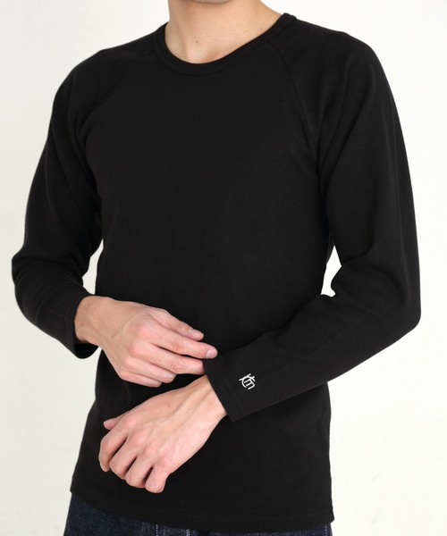 KRIFF MAYER（クリフメイヤー）の「スーパーヘビーリップルロンTEE（Tシャツ/カットソー・メンズ・ブラック/ネイビー/グレー/ナチュラル/ホワイト×ネイビー/チャコールグレー×ブラック・SMALL/MEDIUM/LARGE/X-LARGE）」の3枚目の写真