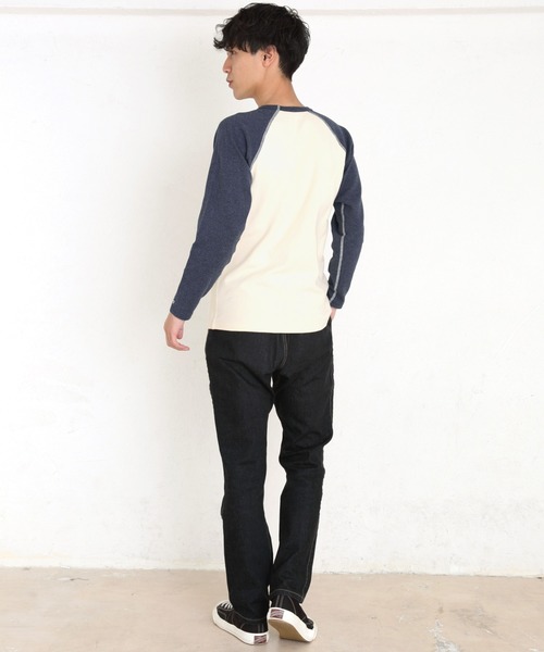 KRIFF MAYER（クリフメイヤー）の「スーパーヘビーリップルロンTEE（Tシャツ/カットソー・メンズ・ブラック/ネイビー/グレー/ナチュラル/ホワイト×ネイビー/チャコールグレー×ブラック・SMALL/MEDIUM/LARGE/X-LARGE）」の20枚目の写真