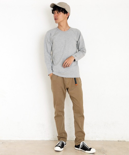 KRIFF MAYER（クリフメイヤー）の「スーパーヘビーリップルロンTEE（Tシャツ/カットソー・メンズ・ブラック/ネイビー/グレー/ナチュラル/ホワイト×ネイビー/チャコールグレー×ブラック・SMALL/MEDIUM/LARGE/X-LARGE）」の16枚目の写真