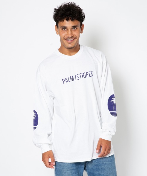 Revo.(レボ)の「【Safari掲載】LOGO L/S TEE by PALM/STRIPES(Tシャツ/カットソー・メンズ・ブラック/ピンク/グレー/ホワイト・M/L/S/XL)」の10枚目の写真