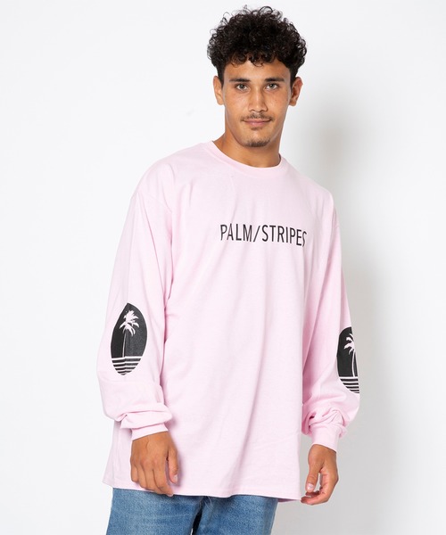 Revo.(レボ)の「【Safari掲載】LOGO L/S TEE by PALM/STRIPES(Tシャツ/カットソー・メンズ・ブラック/ピンク/グレー/ホワイト・M/L/S/XL)」の9枚目の写真