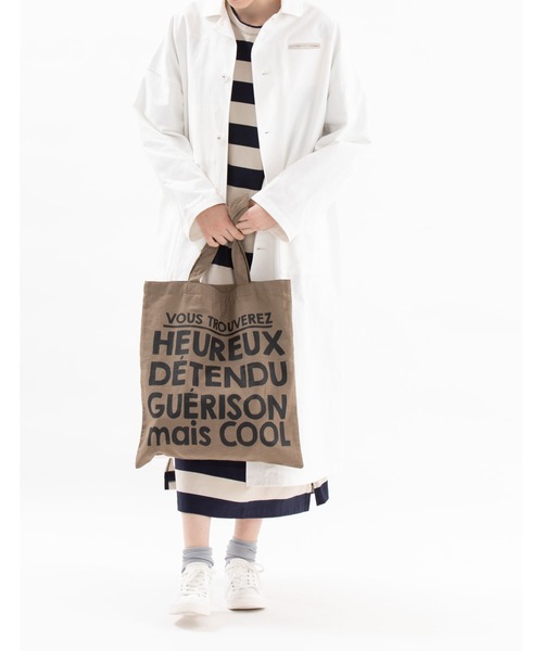 nop de nod（ノップドゥノッド）の「マルシェバッグ (Laukku fold)（トートバッグ・レディース・グレー/モカ/クリアレッド/スミクロ/ネイビー/カーキ・8/3）」の17枚目の写真