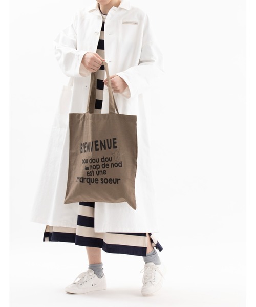 nop de nod（ノップドゥノッド）の「マルシェバッグ (Laukku fold)（トートバッグ・レディース・グレー/モカ/クリアレッド/スミクロ/ネイビー/カーキ・8/3）」の18枚目の写真