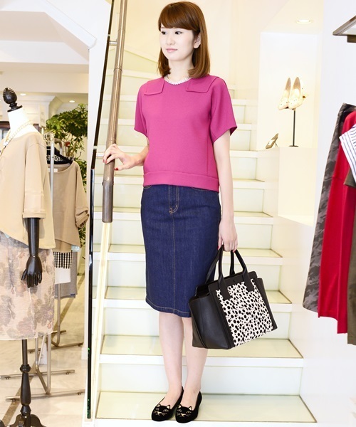 EDIT. FOR LULU（エディットフォールル）の「◆JENEVIEVEコラボクレーププルオーバー（シャツ/ブラウス・レディース・ホワイト/ピンク・FREE）」の12枚目の写真