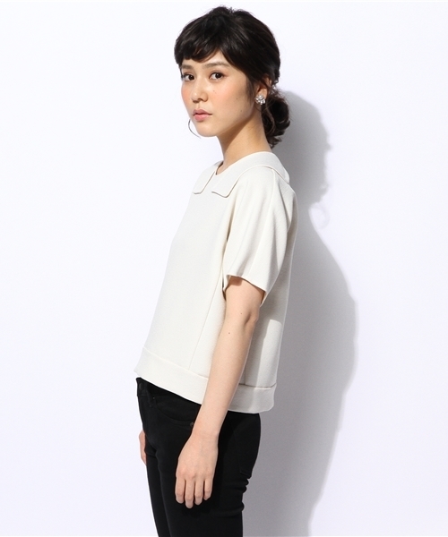 EDIT. FOR LULU（エディットフォールル）の「◆JENEVIEVEコラボクレーププルオーバー（シャツ/ブラウス・レディース・ホワイト/ピンク・FREE）」の5枚目の写真