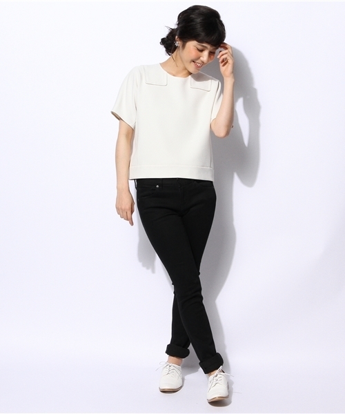 EDIT. FOR LULU（エディットフォールル）の「◆JENEVIEVEコラボクレーププルオーバー（シャツ/ブラウス・レディース・ホワイト/ピンク・FREE）」の7枚目の写真