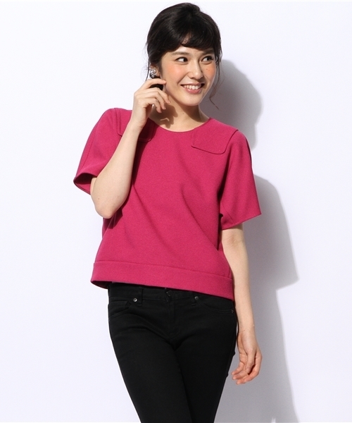 EDIT. FOR LULU（エディットフォールル）の「◆JENEVIEVEコラボクレーププルオーバー（シャツ/ブラウス・レディース・ホワイト/ピンク・FREE）」の10枚目の写真