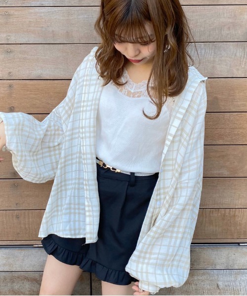 apres jour（アプレジュール）の「アソートチェックBIGシャツ【ZOZOTOWN限定アイテム】（シャツ/ブラウス・レディース・ベージュ/オフホワイト/ライトベージュ・フリー）」の2枚目の写真