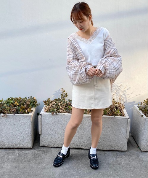 apres jour（アプレジュール）の「アソートチェックBIGシャツ【ZOZOTOWN限定アイテム】（シャツ/ブラウス・レディース・ベージュ/オフホワイト/ライトベージュ・フリー）」の11枚目の写真