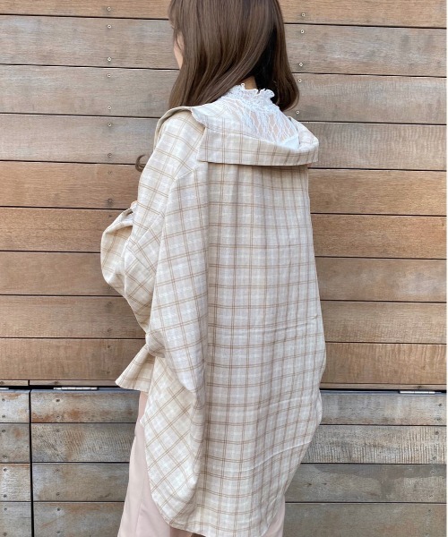 apres jour（アプレジュール）の「アソートチェックBIGシャツ【ZOZOTOWN限定アイテム】（シャツ/ブラウス・レディース・ベージュ/オフホワイト/ライトベージュ・フリー）」の14枚目の写真