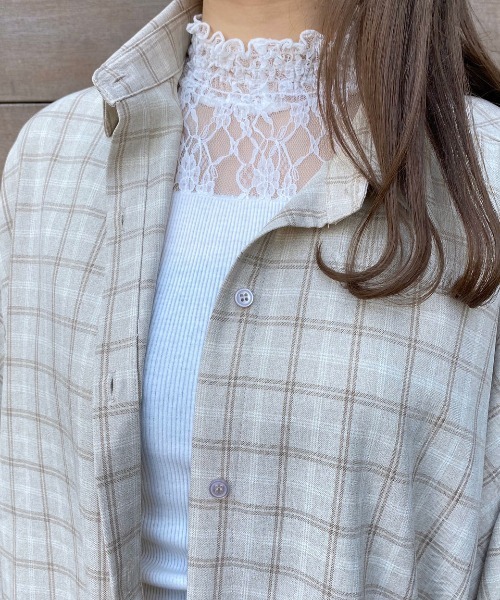apres jour（アプレジュール）の「アソートチェックBIGシャツ【ZOZOTOWN限定アイテム】（シャツ/ブラウス・レディース・ベージュ/オフホワイト/ライトベージュ・フリー）」の16枚目の写真