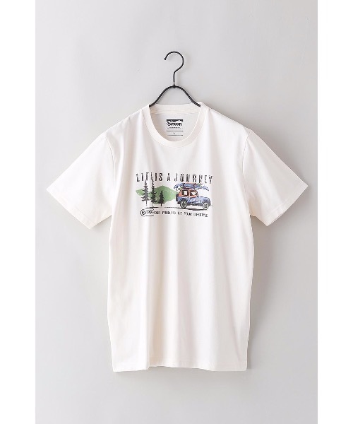 OUTDOOR PRODUCTS APPAREL(アウトドアプロダクツアパレル)の「ドライ機能付き グラフィックプリントT 速乾性(Tシャツ/カットソー・メンズ・ブラウン/アイボリー/ベージュ/ホワイト系その他/エメラルド/ホワイト/ネイビー/ブラック/オレンジ/チャコールグレー・MEDIUM/LARGE/X-LARGE/SMALL)」の12枚目の写真