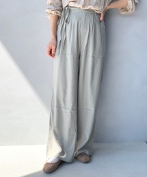 LE MORE | ウエストリボンタックパンツ(その他パンツ)