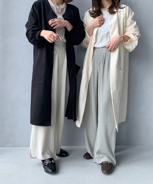 LE MORE（リモア）の「ウエストリボンタックパンツ（その他パンツ・レディース・ベージュ/グレー・FREE）」の13枚目の写真