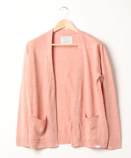 BAYFLOW（ベイフロー）の「リネンラップカーディガン（カーディガン/ボレロ・メンズ・ピンク/ライトグリーン/ネイビー/ベージュ・LARGE/MEDIUM）」の5枚目の写真