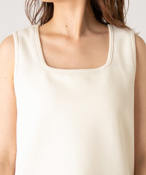 mystic（ミスティック）の「ワッフルスクエアタンクトップ（タンクトップ・レディース・アイボリー/ブラック/モカ/オレンジ・FREE）」の5枚目の写真