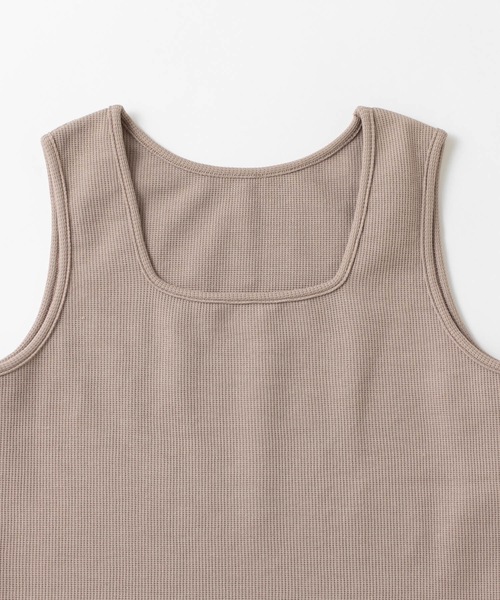 mystic（ミスティック）の「ワッフルスクエアタンクトップ（タンクトップ・レディース・アイボリー/ブラック/モカ/オレンジ・FREE）」の12枚目の写真