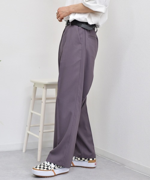 kutir(クティール)の「センタープレスパンツ セットアップ着用可能(スラックス・メンズ・ライトブルー/パープル/ライトベージュ/レンガ・SMALL/MEDIUM/LARGE)」の3枚目の写真