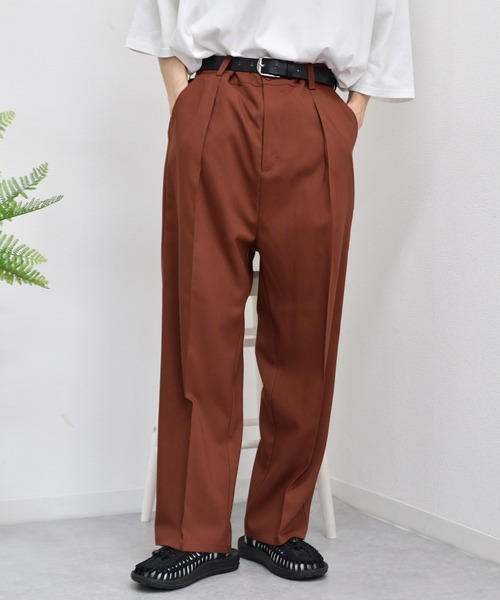 kutir(クティール)の「センタープレスパンツ セットアップ着用可能(スラックス・メンズ・ライトブルー/パープル/ライトベージュ/レンガ・SMALL/MEDIUM/LARGE)」の4枚目の写真