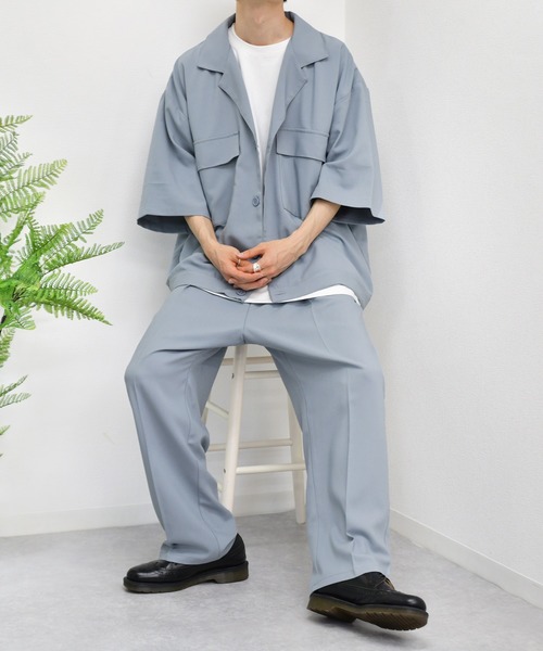 kutir(クティール)の「センタープレスパンツ セットアップ着用可能(スラックス・メンズ・ライトブルー/パープル/ライトベージュ/レンガ・SMALL/MEDIUM/LARGE)」の21枚目の写真