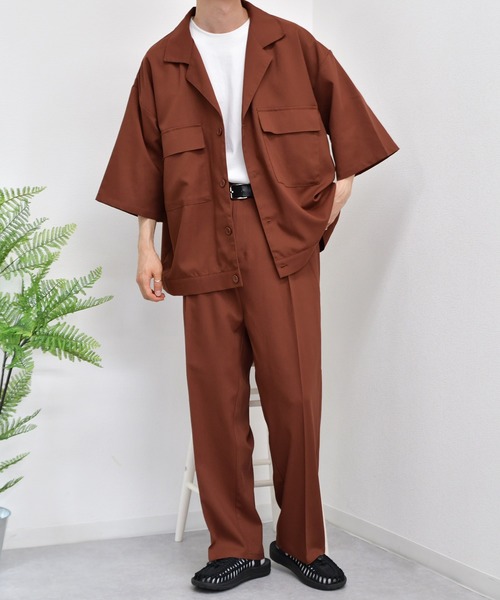 kutir(クティール)の「センタープレスパンツ セットアップ着用可能(スラックス・メンズ・ライトブルー/パープル/ライトベージュ/レンガ・SMALL/MEDIUM/LARGE)」の5枚目の写真