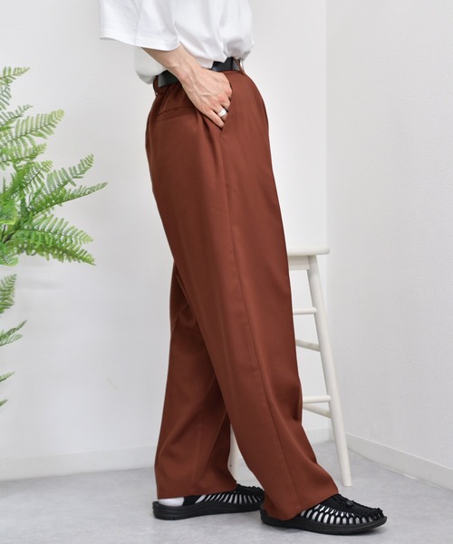 kutir(クティール)の「センタープレスパンツ セットアップ着用可能(スラックス・メンズ・ライトブルー/パープル/ライトベージュ/レンガ・SMALL/MEDIUM/LARGE)」の10枚目の写真