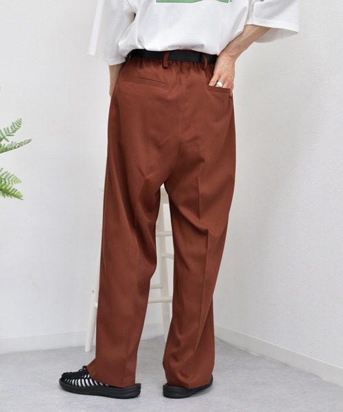 kutir(クティール)の「センタープレスパンツ セットアップ着用可能(スラックス・メンズ・ライトブルー/パープル/ライトベージュ/レンガ・SMALL/MEDIUM/LARGE)」の11枚目の写真