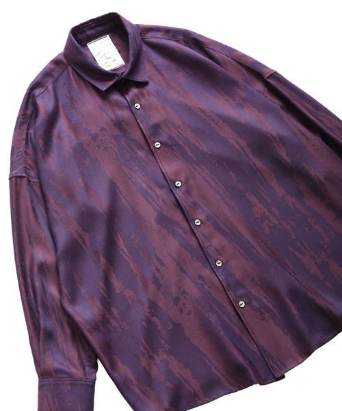 SHAREEF（シャリーフ）の「BRUSH LINE JQ L/S SHIRTS（シャツ/ブラウス・メンズ・パープル/レッド・1/2/3）」の8枚目の写真