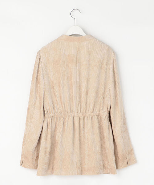 セール】レーヨンコーデュロイジャケット（ノーカラージャケット  