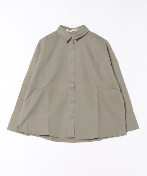 KOBE LETTUCE（コウベレタス）の「ツイルシャツジャケット（その他アウター・レディース・ベージュ/カーキ/チャコール・FREE）」の3枚目の写真