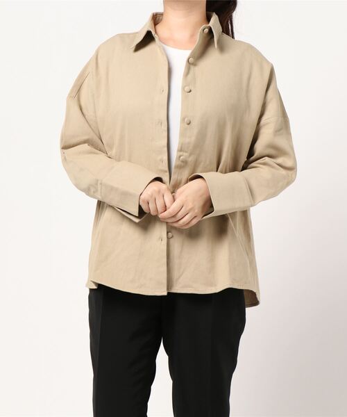 KOBE LETTUCE（コウベレタス）の「ツイルシャツジャケット（その他アウター・レディース・ベージュ/カーキ/チャコール・FREE）」の12枚目の写真