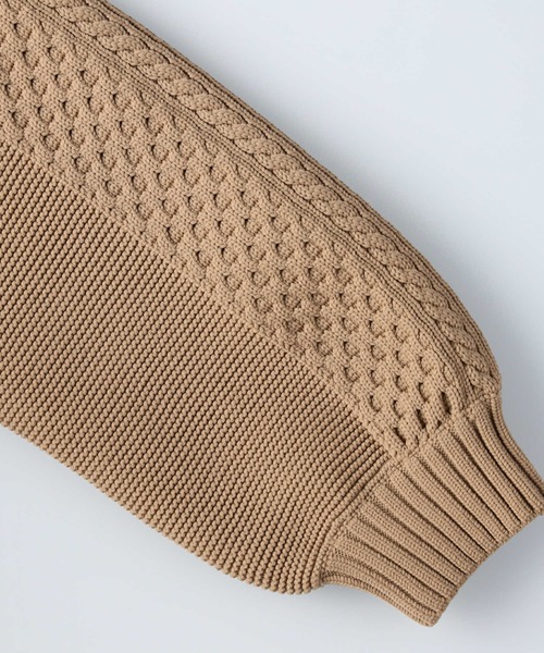 HONEYSUCKLE ROSE（ハニーサックルローズ）の「【HONEYSUCKLE ROSE】洗える軽ふわキーネック（ニット/セーター・レディース・ベージュ/ブラウン/グレー/オフホワイト/ピンク/ブルー・M/L）」の8枚目の写真