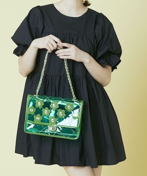 バッグ little sunny bite2way floral bag / PINK セール】PVC 2way floral bag（ハンドバッグ）｜Little sunny