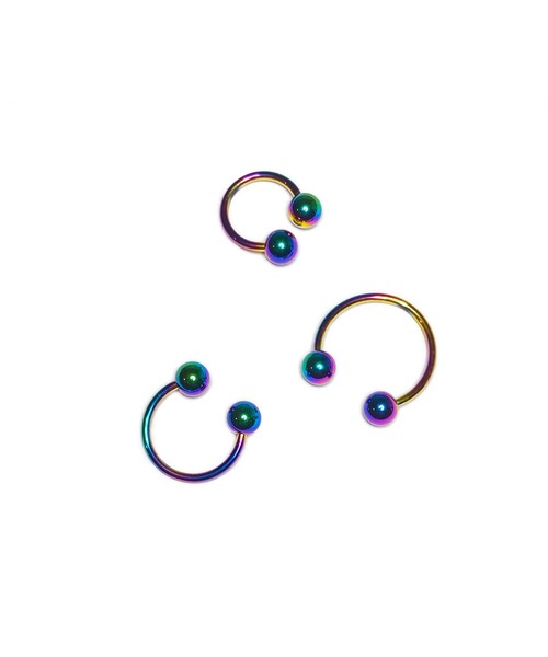 MORPH(モルフ)の「MORPH モルフ CCB ボディーピアス 18ゲージ 6mm~12mm(ピアス(片耳用)・レディース・レインボー・6/8/10/12)」の2枚目の写真