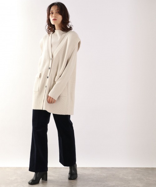 LOWRYS FARM（ローリーズファーム）の「ボトルネック＊カーディガン２Ｐニット　922698（ニット/セーター・レディース・アイボリー/ブラック/ブラウン・FREE）」の10枚目の写真