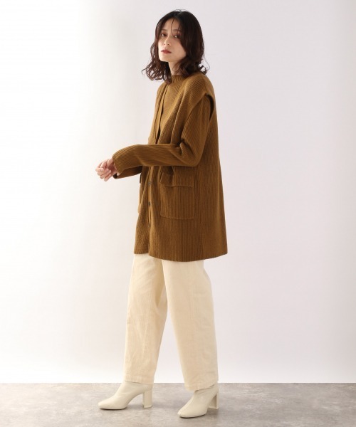 LOWRYS FARM（ローリーズファーム）の「ボトルネック＊カーディガン２Ｐニット　922698（ニット/セーター・レディース・アイボリー/ブラック/ブラウン・FREE）」の16枚目の写真