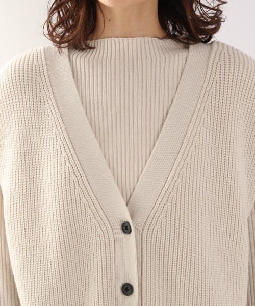 LOWRYS FARM（ローリーズファーム）の「ボトルネック＊カーディガン２Ｐニット　922698（ニット/セーター・レディース・アイボリー/ブラック/ブラウン・FREE）」の11枚目の写真