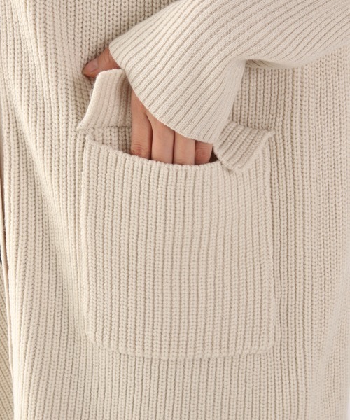 LOWRYS FARM（ローリーズファーム）の「ボトルネック＊カーディガン２Ｐニット　922698（ニット/セーター・レディース・アイボリー/ブラック/ブラウン・FREE）」の8枚目の写真