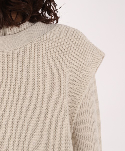 LOWRYS FARM（ローリーズファーム）の「ボトルネック＊カーディガン２Ｐニット　922698（ニット/セーター・レディース・アイボリー/ブラック/ブラウン・FREE）」の17枚目の写真