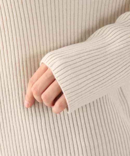 LOWRYS FARM（ローリーズファーム）の「ボトルネック＊カーディガン２Ｐニット　922698（ニット/セーター・レディース・アイボリー/ブラック/ブラウン・FREE）」の9枚目の写真