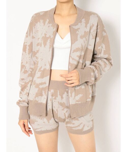 GYDA（ジェイダ）の「original leaf ニット ブルゾン（カーディガン/ボレロ・レディース・ベージュ/カーキ・FREE）」の12枚目の写真