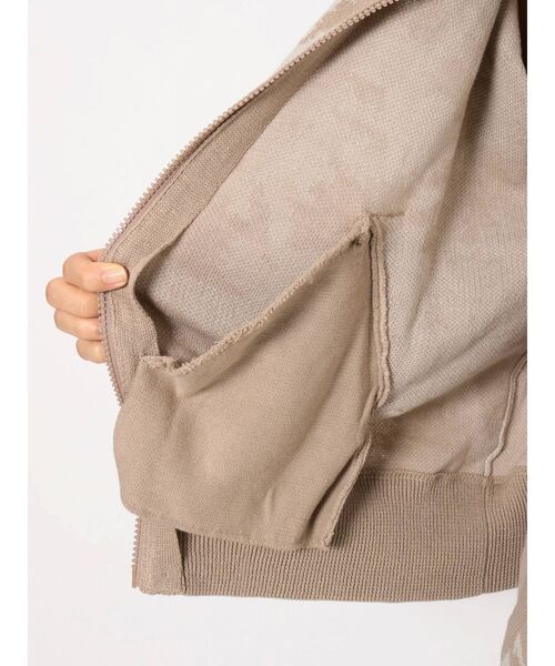 GYDA（ジェイダ）の「original leaf ニット ブルゾン（カーディガン/ボレロ・レディース・ベージュ/カーキ・FREE）」の19枚目の写真