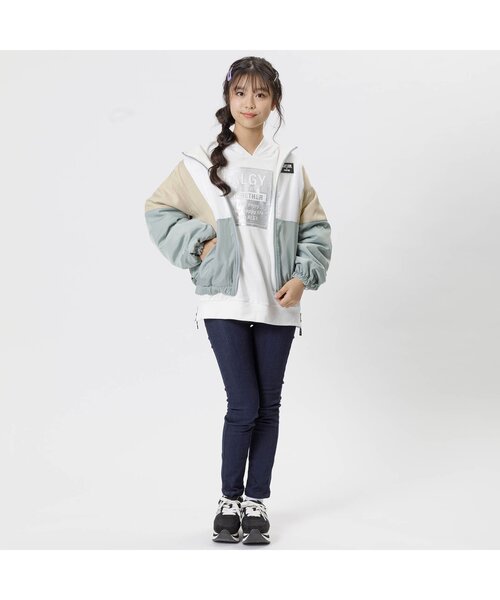 【新品・収納袋付き】ジーフォアブルゾン⚫︎ペップラムネ　ジャンパーＬ algy（アルジー）の「裏フリースリバーシブルブルゾン（ブルゾン