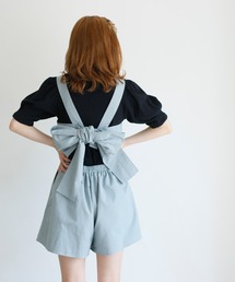 【WEB限定】後ろリボンミニサロペット