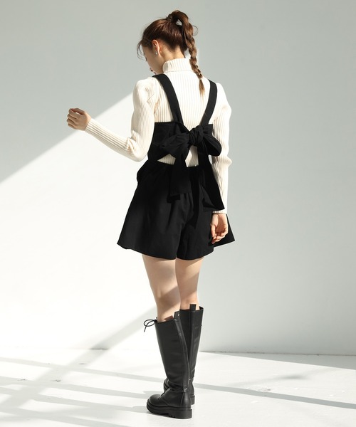 セール】【WEB限定】後ろリボンミニサロペット（サロペット